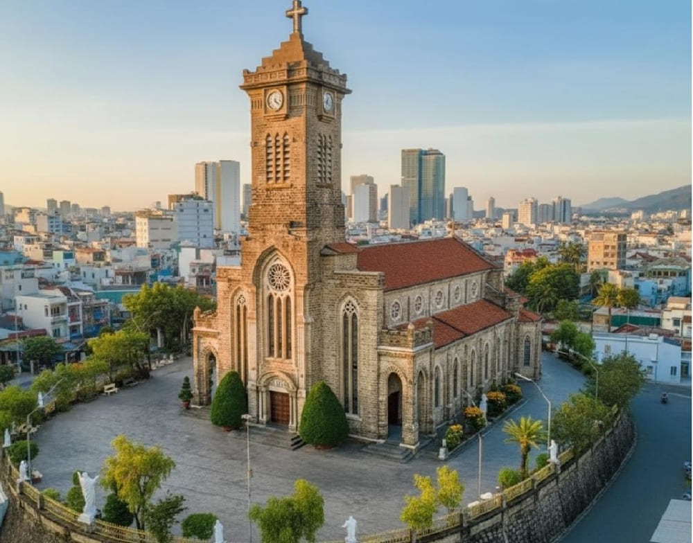Locals also call it “Mountain Church” because it was constructed on a rocky hill, giving visitors panoramic views of Nha Trang from above